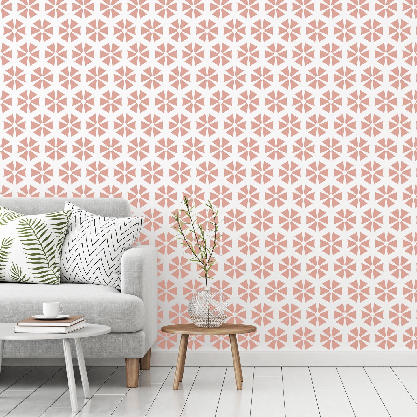 ARAS - Large Wall Stencil Pattern / Wall Stencils for Painting / Stencils For Walls / Flower Leaf Stencils / Geometric Large WALL STENCIL