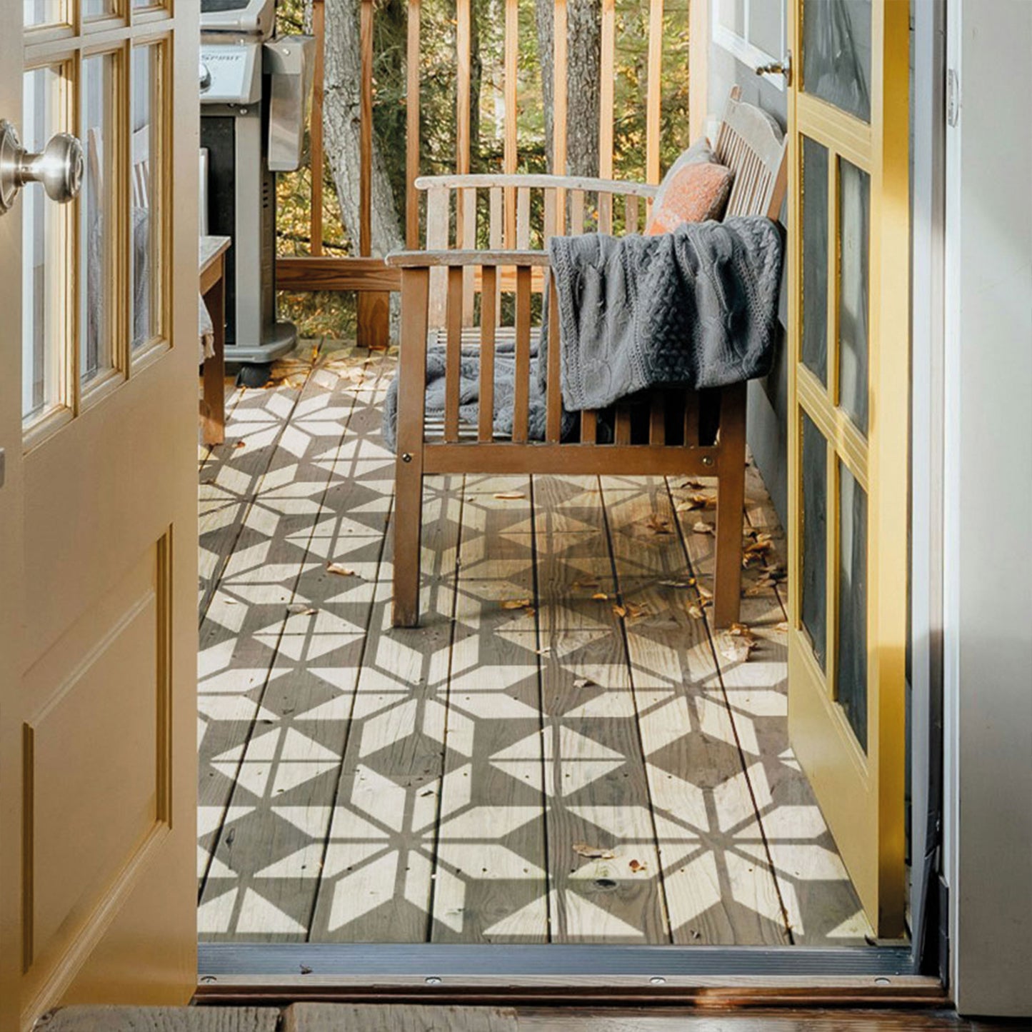 4 pcs. / Tile Stencil Set, Reusable Tile Stencils Set for Painting, Furniture, Floor/Household Paint Wall Stencils