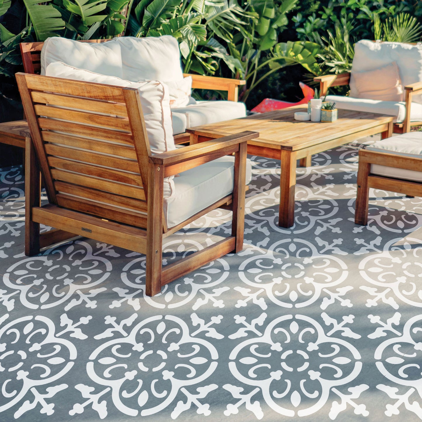 4 pcs. / Tile Stencil Set, Reusable Tile Stencils Set for Painting, Furniture, Floor/Household Paint Wall Stencils