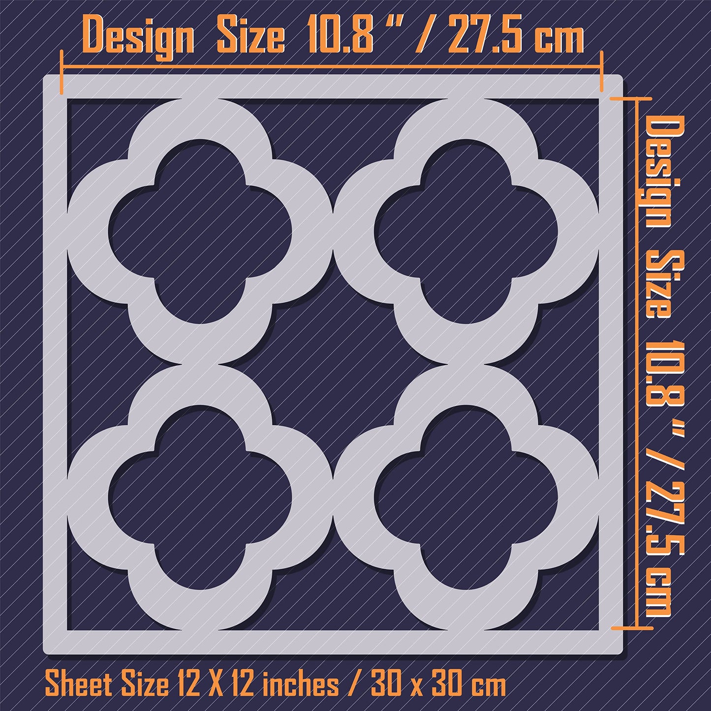 12"x12" Tile Stencil (2 Pack) / Floor - Wall Stencil, Painting Walls and Floors, Reusable Tile Stencils for Painting, Furniture, Floor/Paint Stencils for Walls and Floors