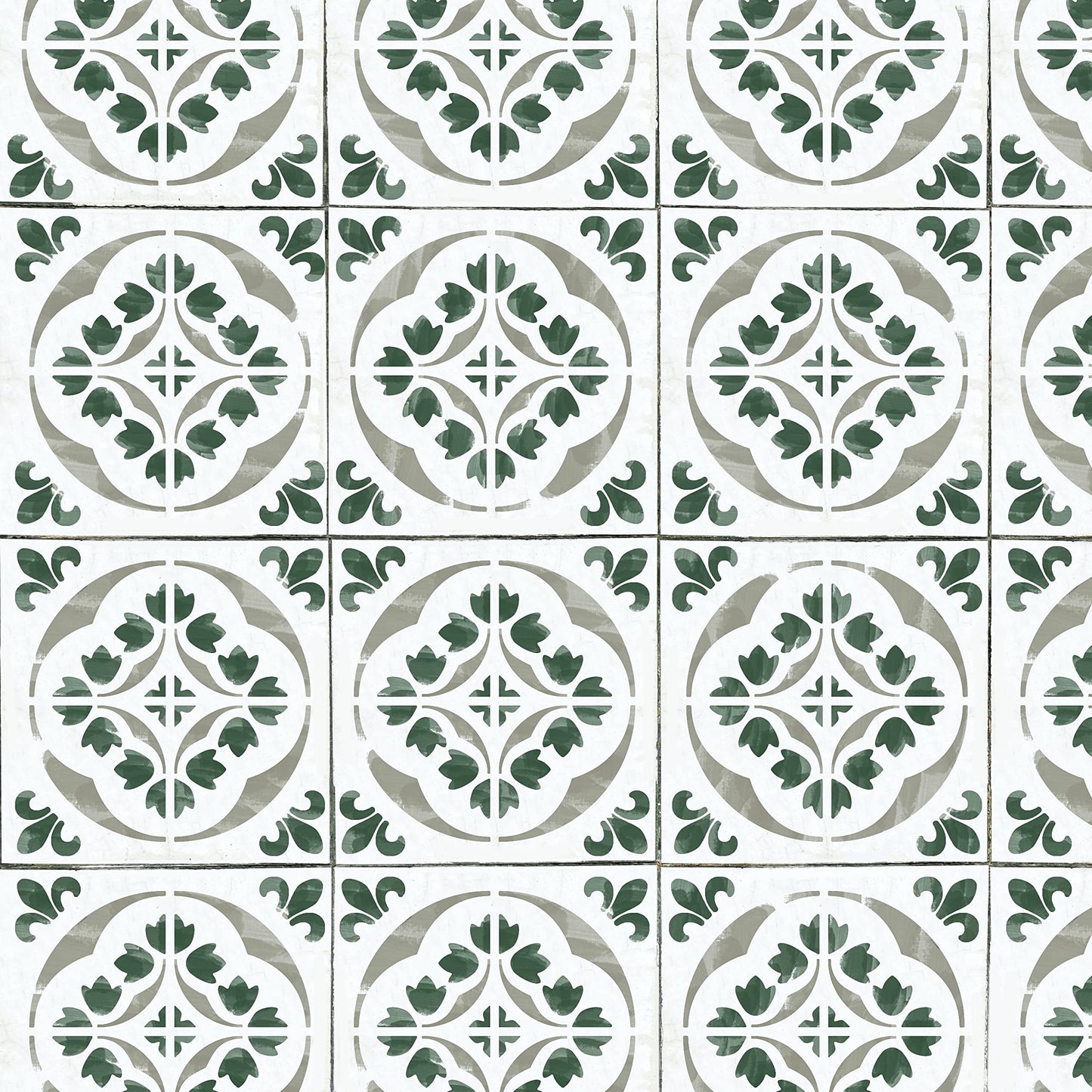 12"x12" Tile Stencil (2 Pack)  / Wall and Floor Stencil, Reusable for Painting, Furniture, Walls and Floors