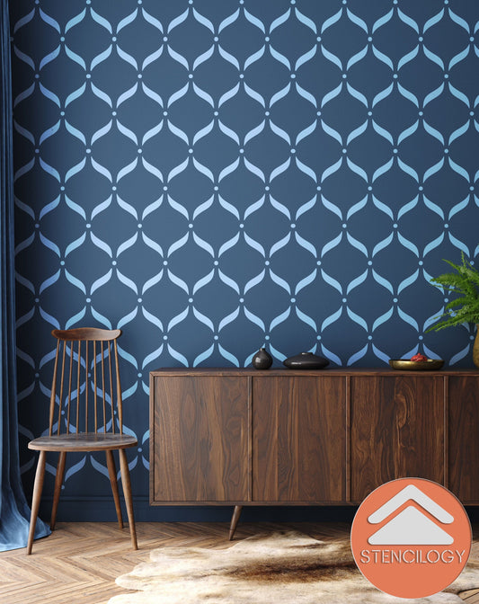 ALARA - XL Wall Stencil / Lattice Large Wall Stencils for Painting / Stencils For Walls / Geometric Stencil / Large Trelis Wall STENCIL