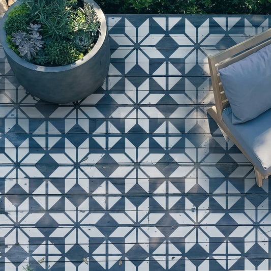 4 pcs. / Tile Stencil Set, Reusable Tile Stencils Set for Painting, Furniture, Floor/Household Paint Wall Stencils