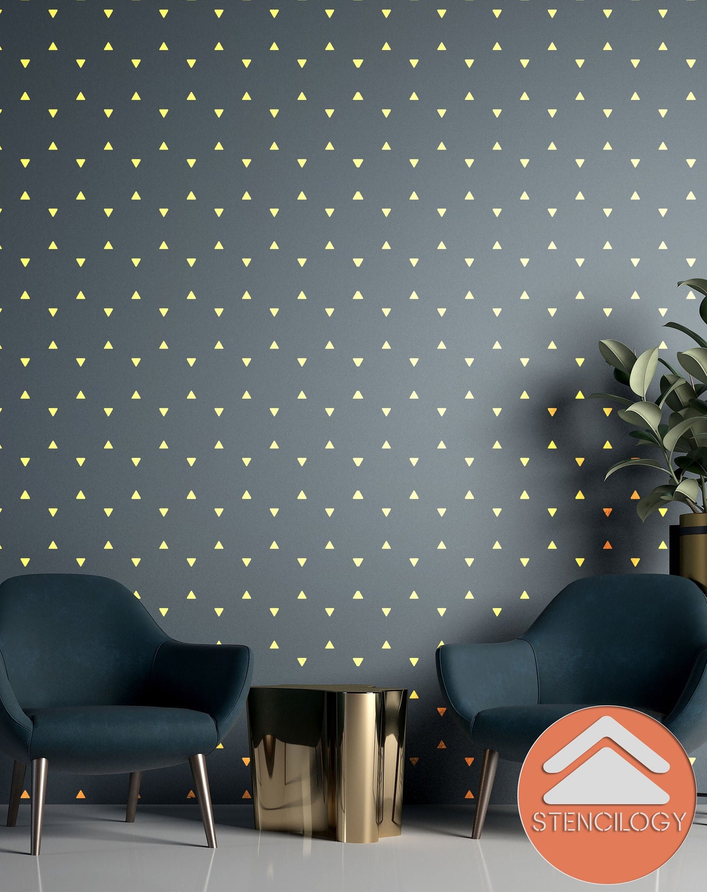 DESNA - XL Wall Stencil Simple / Large Allover Wall Stencils for Painting / Stencils For Walls / Geometric Wall Stencil Pattern