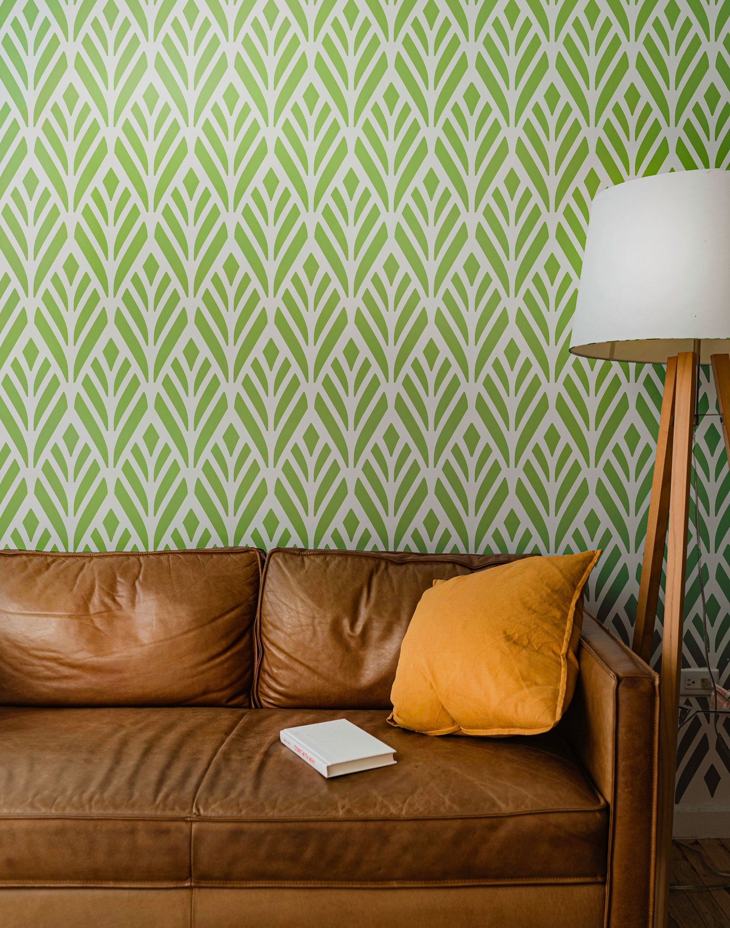 SEYHAN - Palm Leaf / Large Floral Wall Stencil / Large Wall Stencils for Painting / Stencils For Walls / Leaf Stencils / WALL STENCIL