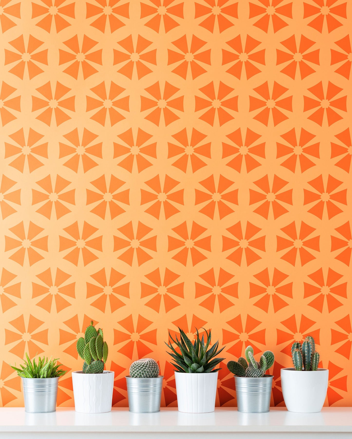 ARAS - Large Wall Stencil Pattern / Wall Stencils for Painting / Stencils For Walls / Flower Leaf Stencils / Geometric Large WALL STENCIL