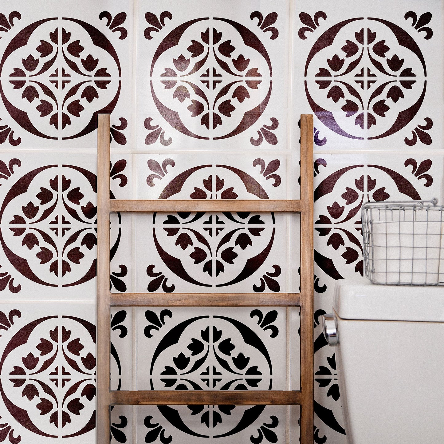 12"x12" Tile Stencil (2 Pack)  / Wall and Floor Stencil, Reusable for Painting, Furniture, Walls and Floors