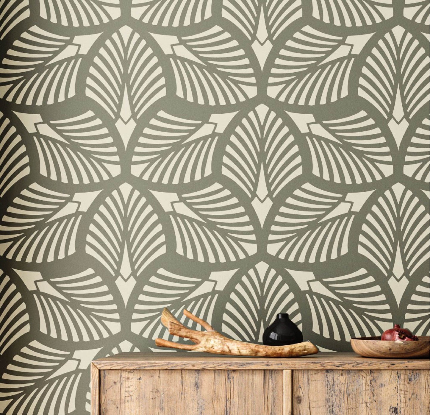 DANUBE - XL Wall Stencil - Palm Leaf / Large Floral Wall Stencil / Large Wall Stencils for Painting / Stencils For Walls / Leaf Stencils