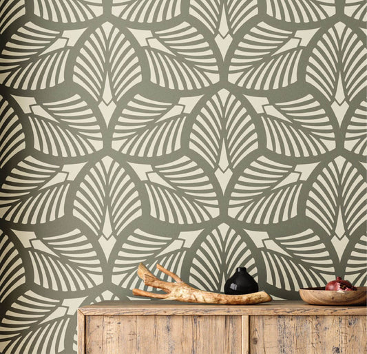 DANUBE - XL Wall Stencil - Palm Leaf / Large Floral Wall Stencil / Large Wall Stencils for Painting / Stencils For Walls / Leaf Stencils