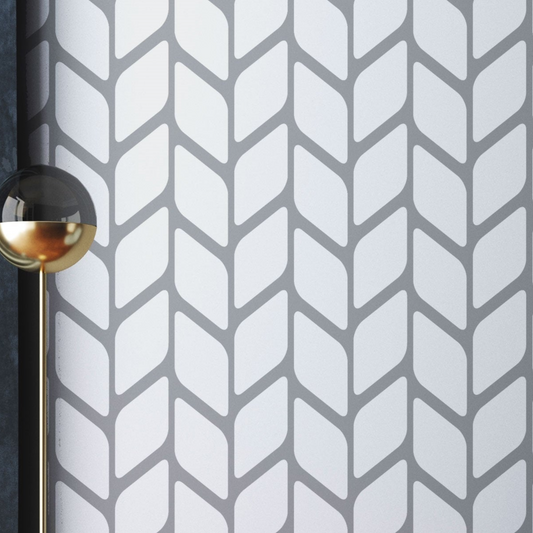 TUNA - Herringbone - Chevron / Large Allover Wall Stencils for Painting / Stencils For Walls / Minimal Wall Stencil Pattern / WALL STENCIL