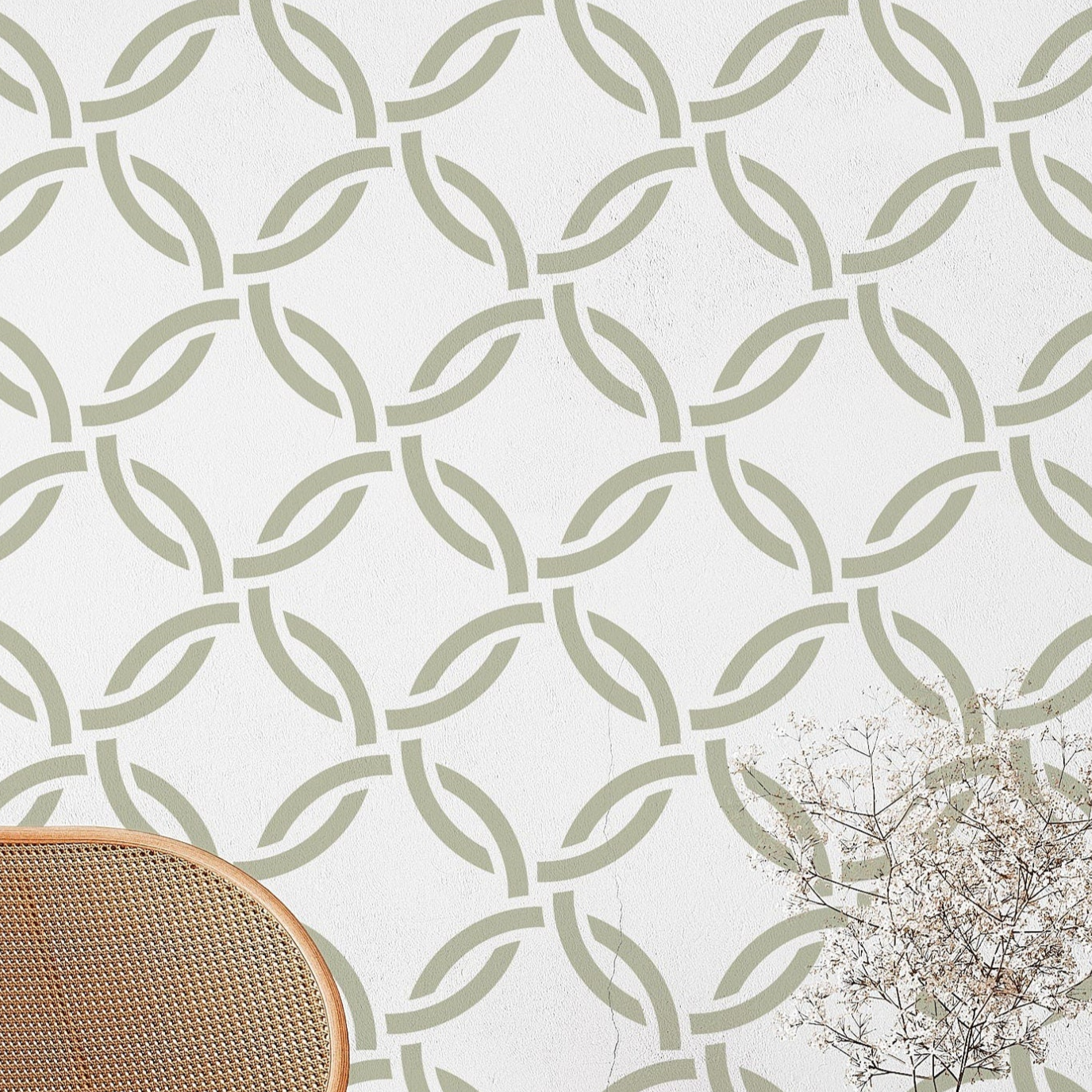 GEDIZ - Large Circle Wall Stencil Pattern | Stencilogy