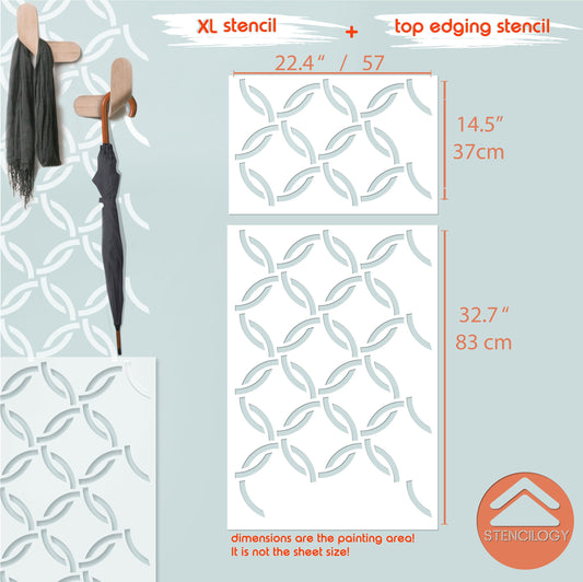 GEDIZ - Large Circle Wall Stencil Pattern / Wall Stencils for Painting / Stencils For Walls / Flower of Life Stencil / Large WALL STENCIL