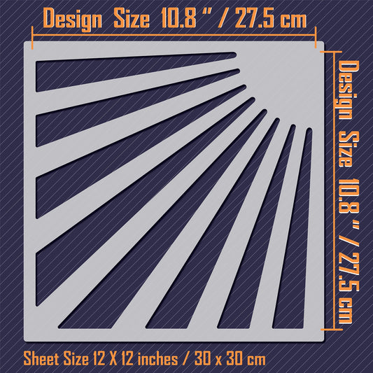 12"x12" Tile Stencil (2 Pack) / Wall & Floor Stencil, Reusable for Painting Walls, Floors & Furniture