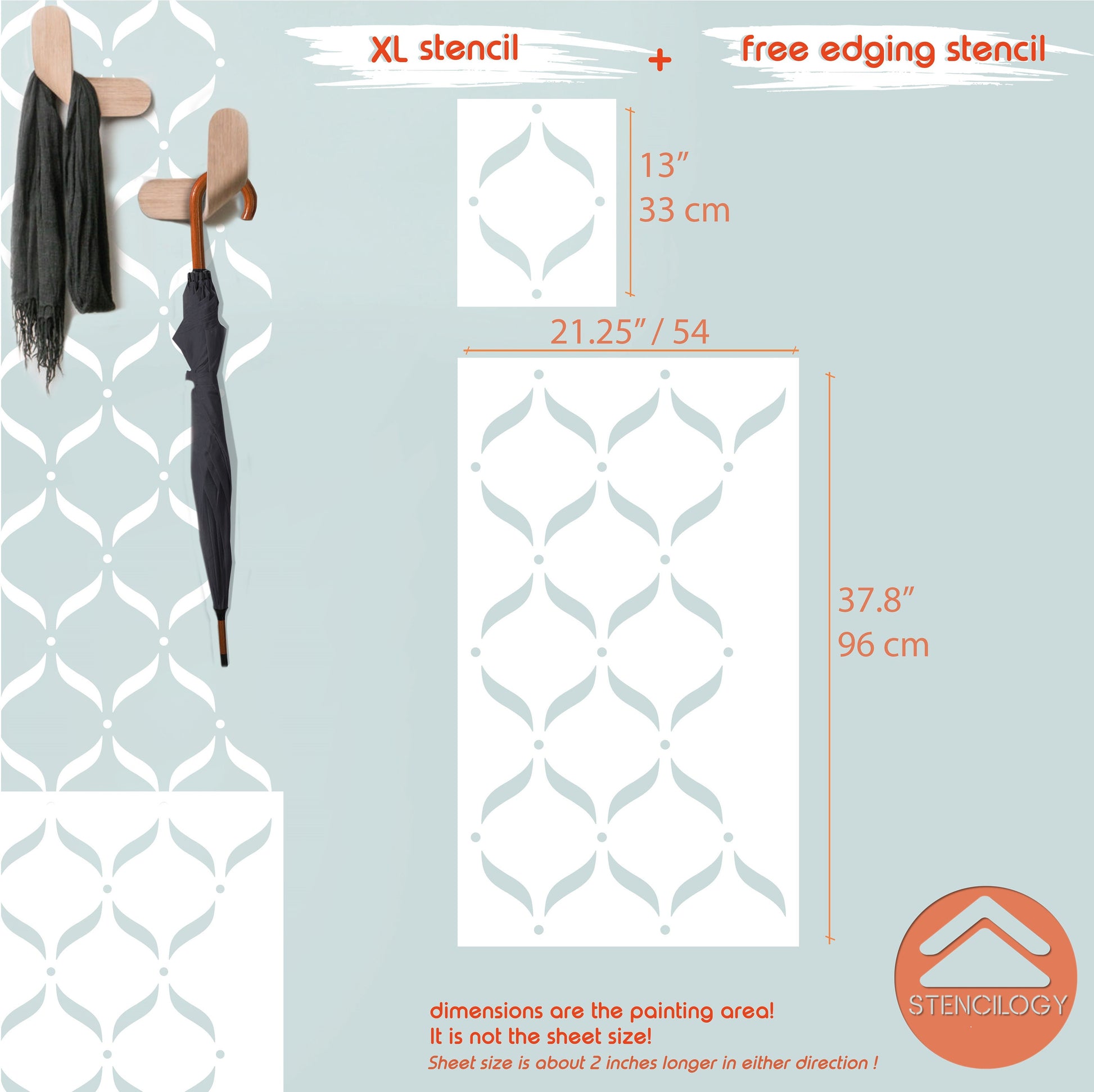 ALARA - XL Wall Stencil - View 6 | Stencilogy