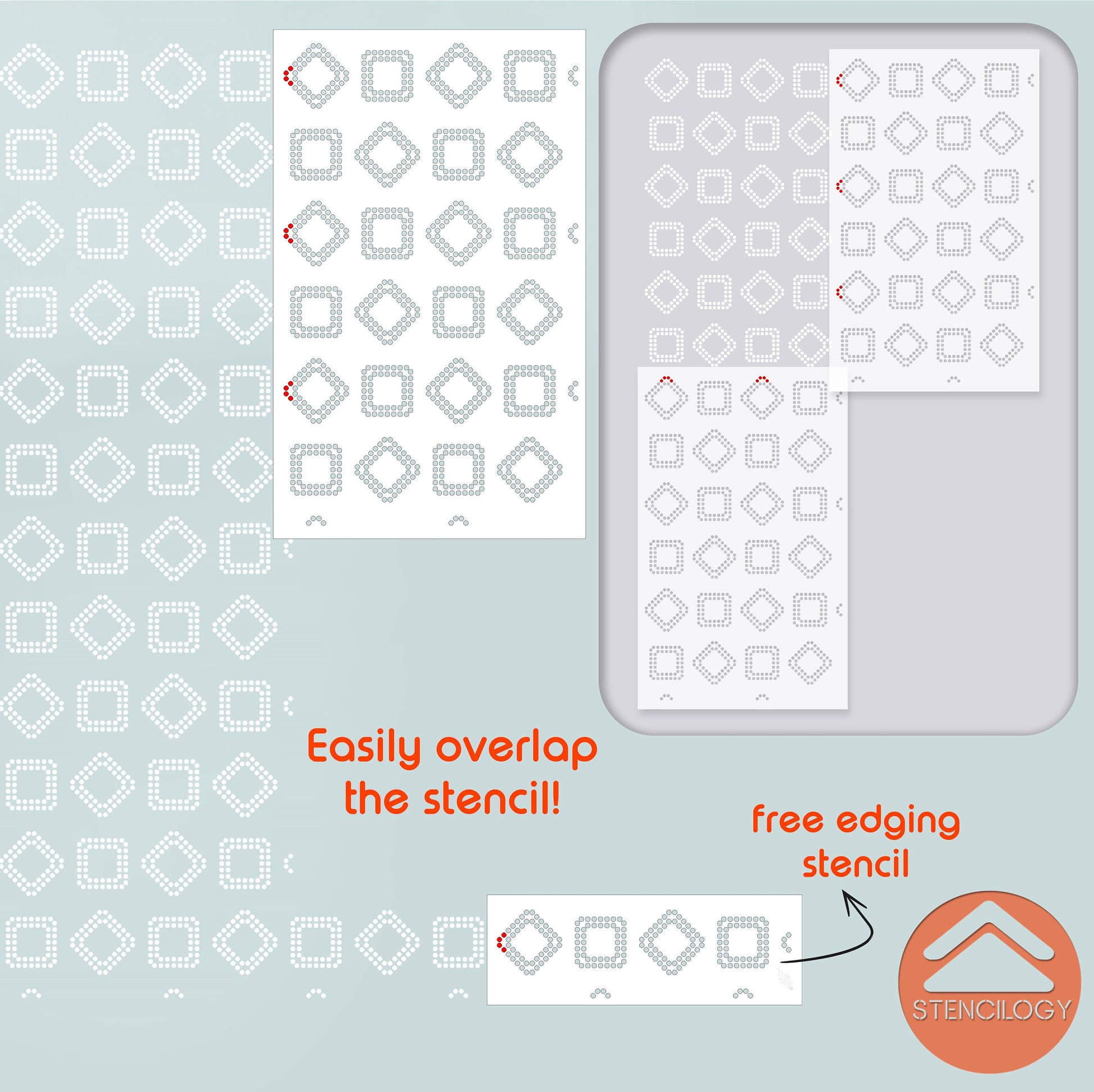 VORONYA - Large Wall Stencil Pattern - View 7 | Stencilogy