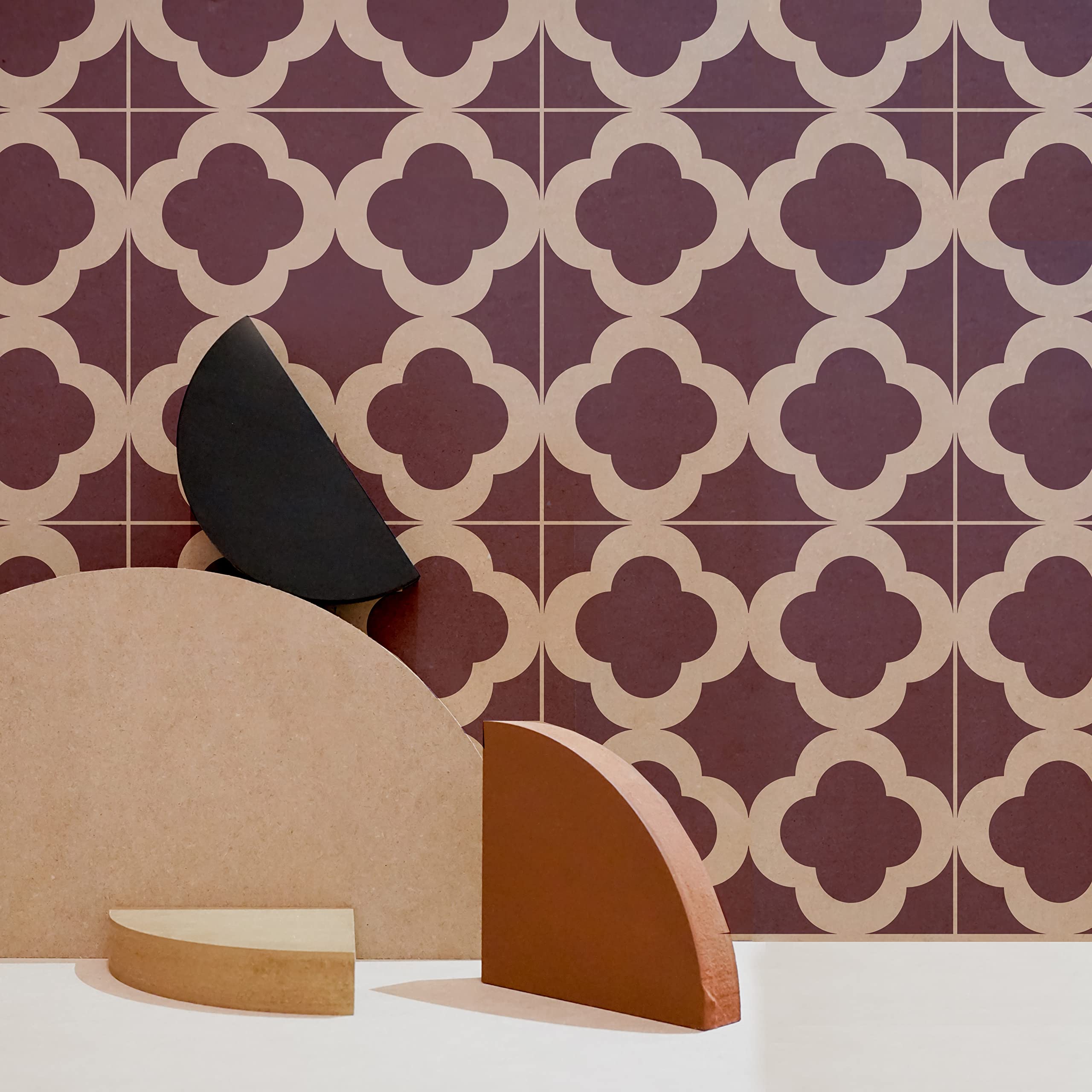 Nakleo AVOLA Tile Stencil – Reusable Plastic – 10x10cm To 60x60cm – Spanish Floor Pattern
