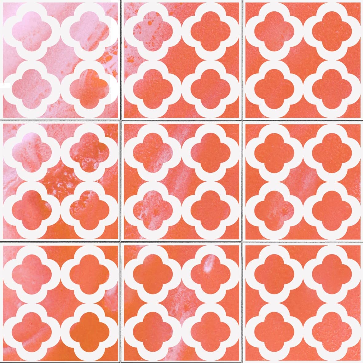 12"x12" Tile Stencil (2 Pack) / Floor - Wall Stencil, Painting Walls and Floors, Reusable Tile Stencils for Painting, Furniture, Floor/Paint Stencils for Walls and Floors