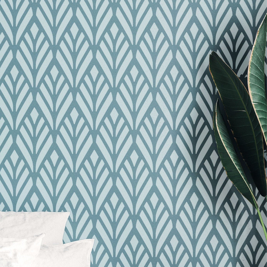 SEYHAN - Palm Leaf / Large Floral Wall Stencil / Large Wall Stencils for Painting / Stencils For Walls / Leaf Stencils / WALL STENCIL