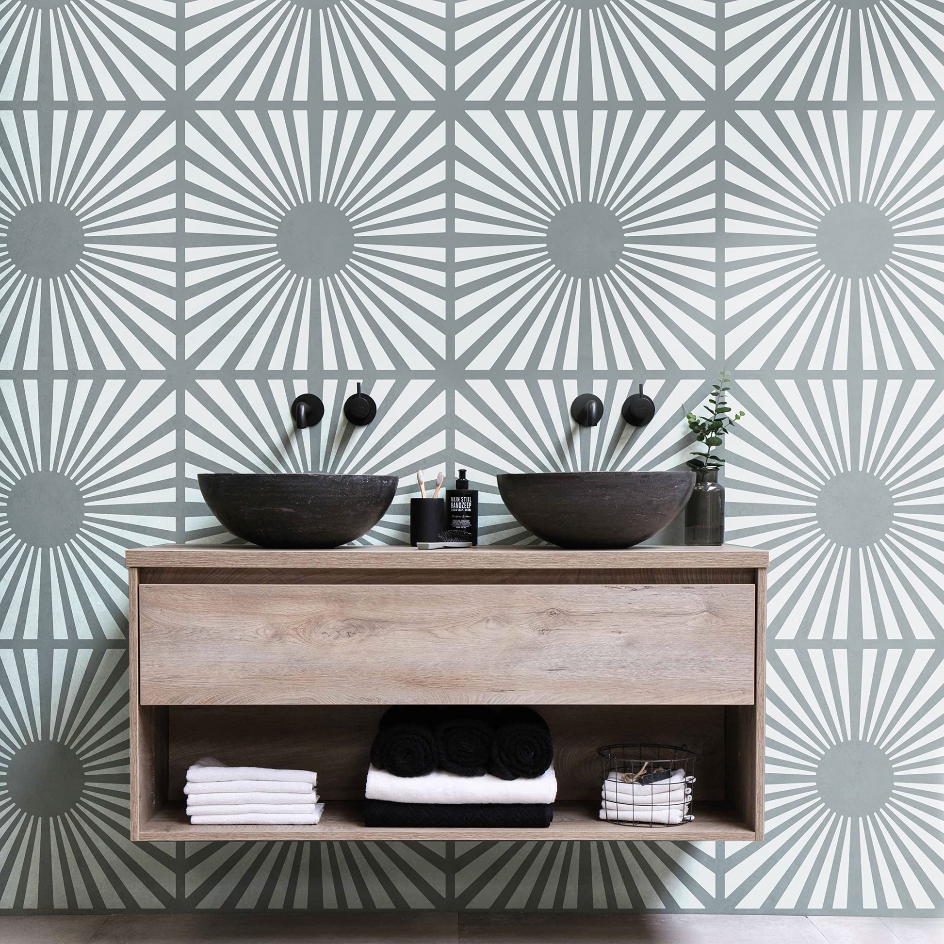 12x12 Tile Stencil - View 5 | Stencilogy