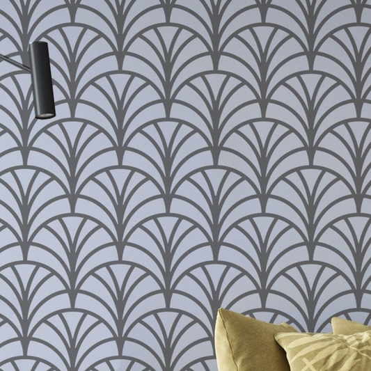 ELBE - Large Floral Wall Stencil Pattern / Large Wall Stencils for Painting / Stencils For Walls / Flower Leaf Stencils / WALL STENCIL