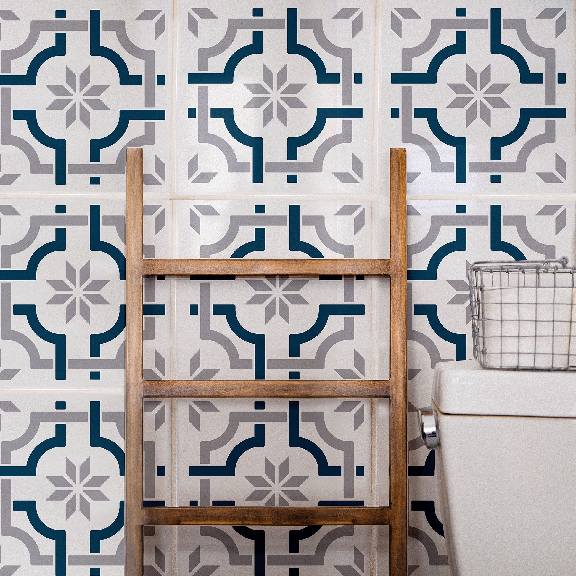 12x12 Tile Stencil - Reusable Wall and Floor Stencil for Painting and Decorating - View 5 | Stencilogy