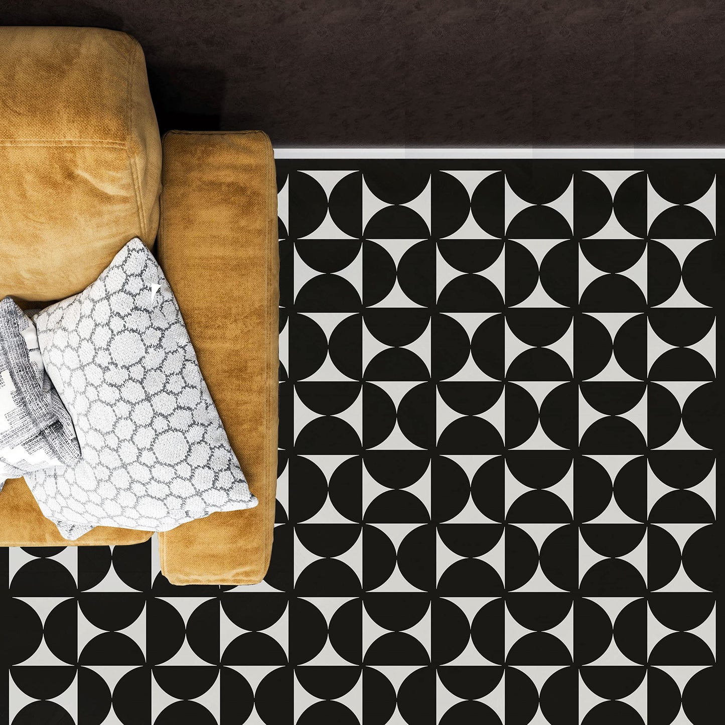 12x12 Tile Stencil - Reusable Wall & Floor Paint Stencils - View 5 | Stencilogy