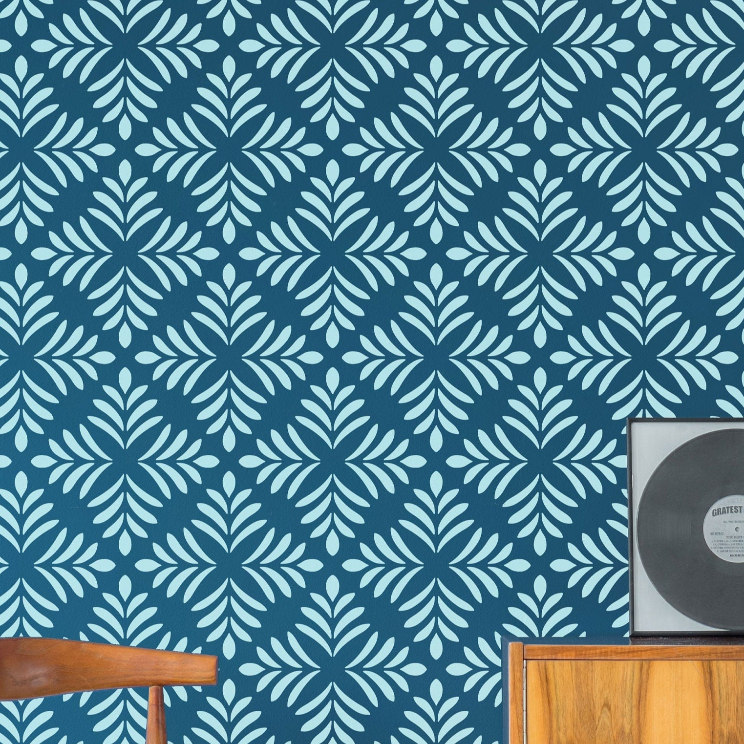 LOIRE - Large Floral Wall Stencil Pattern | Stencilogy