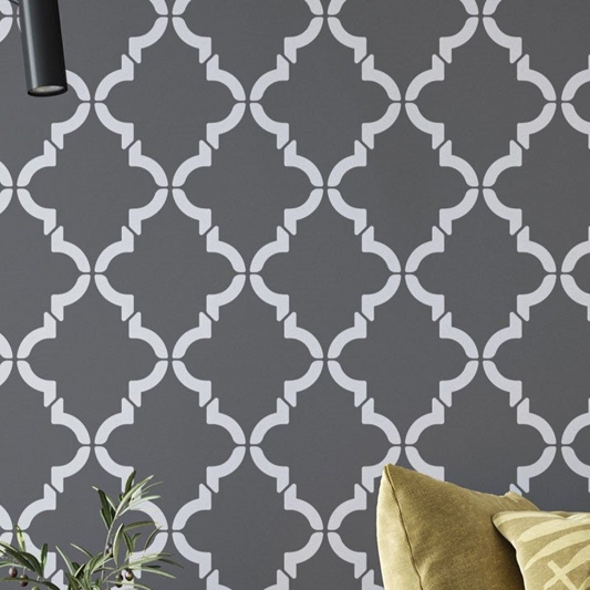 FIRAT - Large Moroccan Wall Stencil Pattern / Large Wall Stencils for Painting / Stencils For Walls / Geometric Stencil / Large WALL STENCIL