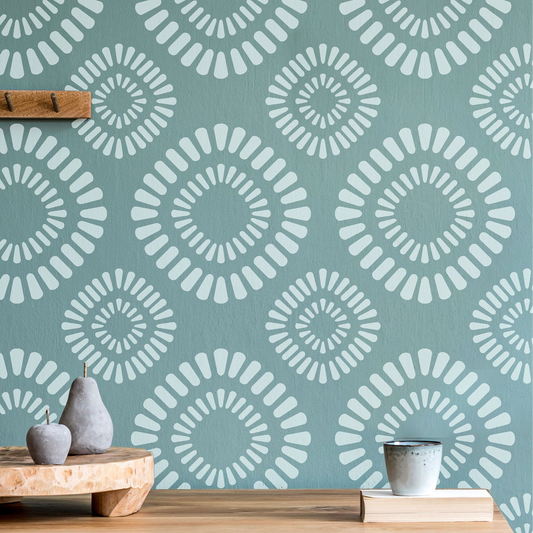 ASI - Large Floral Wall Stencil Pattern / Large Wall Stencils for Painting / Stencils For Walls / Flower Leaf Stencils / Large WALL STENCIL