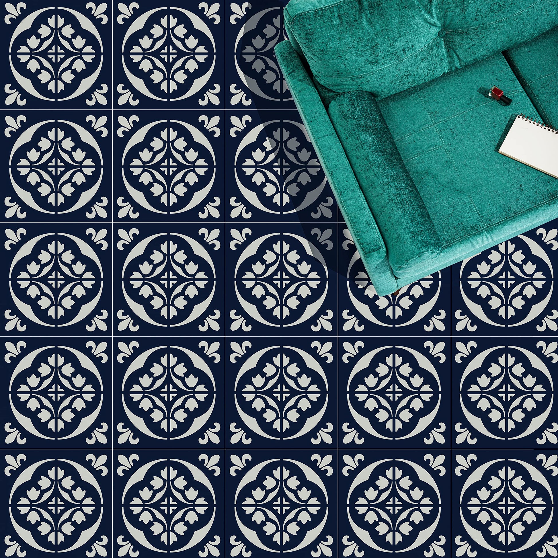 12x12 Tile Stencil - View 6 | Stencilogy