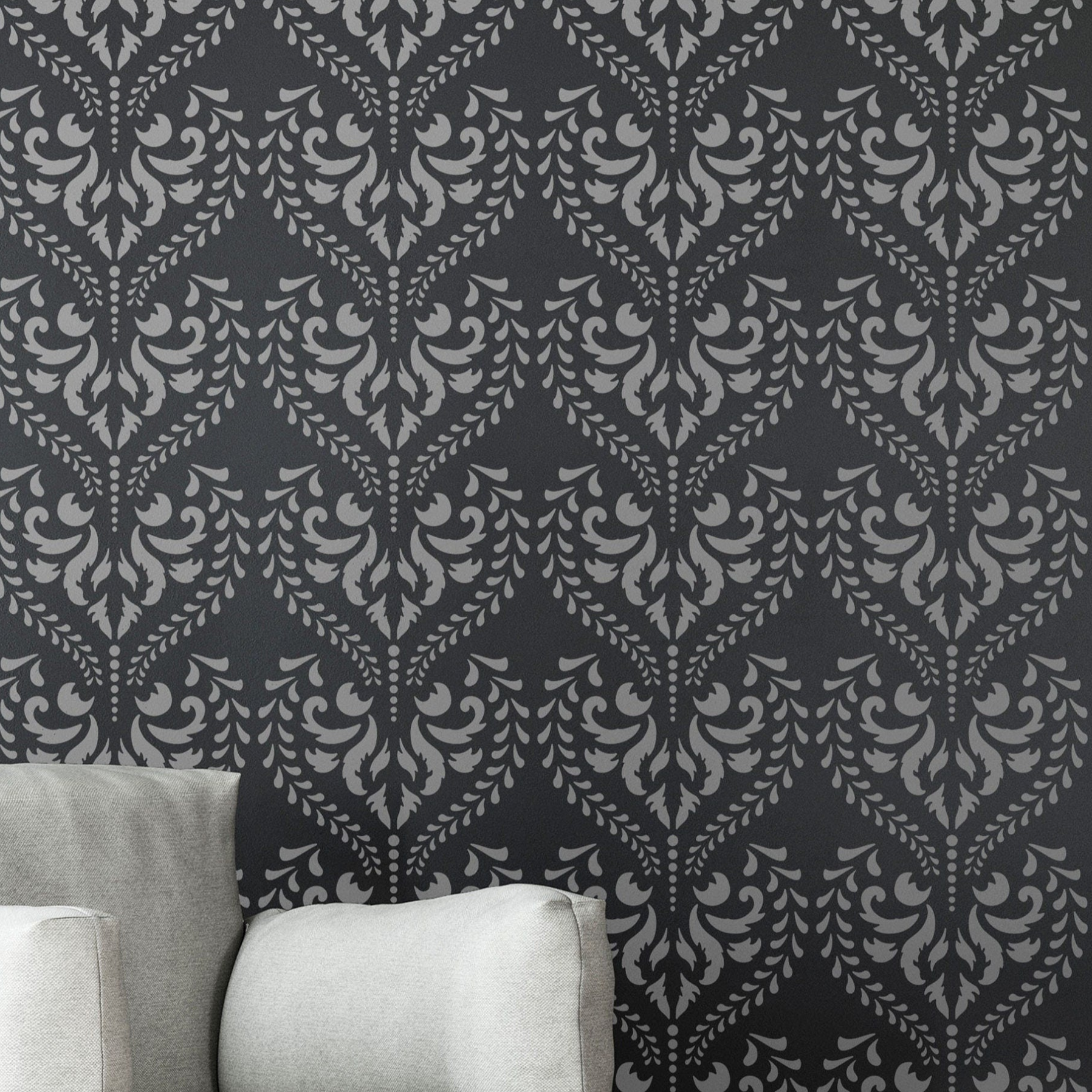MAAS - Damask Stencil | Stencilogy